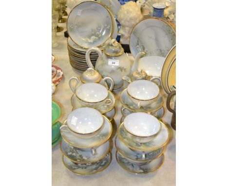 A Japanese eggshell tea service, Meiji period  