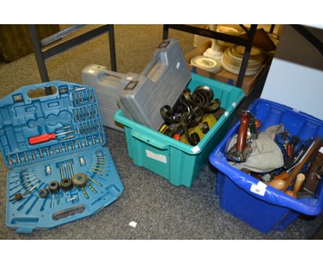 Tools - chisels; wood planes; etc qty 