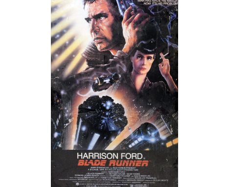 Blade Runner, Warner Brothers 1982, US one sheet poster 
Version 3, “odd NSS version”, rolled, art by John Alvin, framed and 