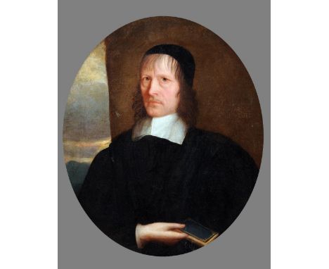Follower of ROBERT WALKER (1599-1658) English
Portrait of a Cleric
Oil on canvas
61 x 74 cm, oval framed  CONDITION REPORTS: 
