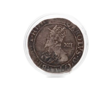 CHARLES I SILVER 12 SHILLING COIN