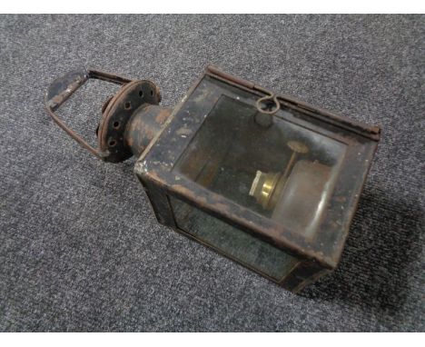 A vintage railway lamp 