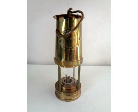 A brass Blaydon General Mining miner's lamp 