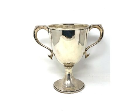 A George V silver twin-handled trophy cup, no inscription, William Hutton &amp; Sons Ltd, Sheffield 1924, height 21.5cm.  CON