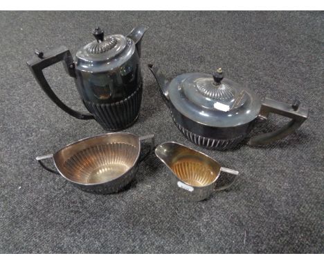 A four piece silver plated tea service.    