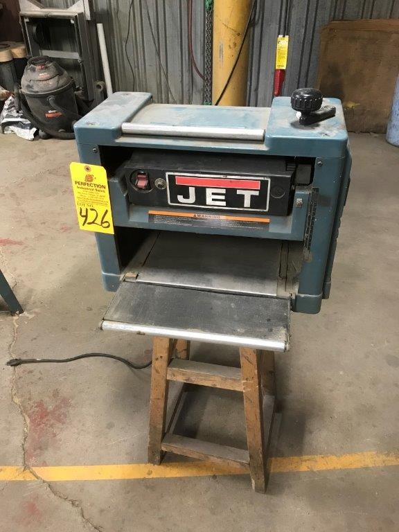 JET 12" WOOD PLANER, JWP124P, 2 HP. 115 VOLT SINGLE PHASE, S/N 8050328