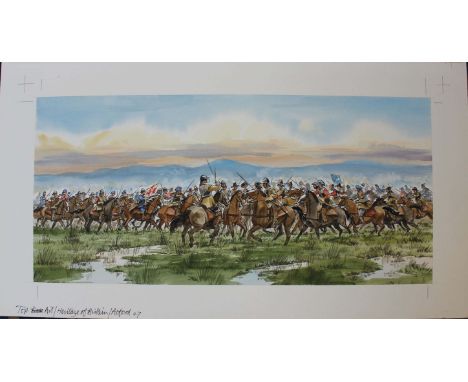 Tony TheoboldHeritage of Britain Eight watercolours, original designs for First Day Covers, including The Battle of Braddock 