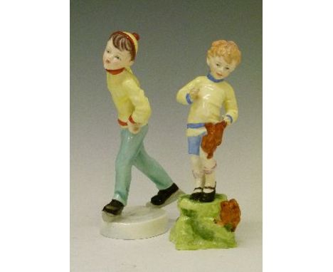 Two Royal Worcester figures - Tuesdays Child Is Full Of Grace No.3534 and October No.3417   Condition: 