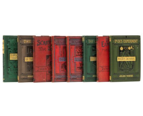 Verne (Jules) Round the Moon, [c.1899]; The Child, 1882; The Green Ray, 1885; The Giant Raft, 2 vol., ink ownership inscripti