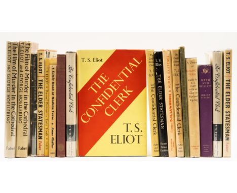 Eliot (T.S.) The Confidential Clerk, very light fading to spine, otherwise a fine copy, 1954; The Elder Statesman, endpapers 