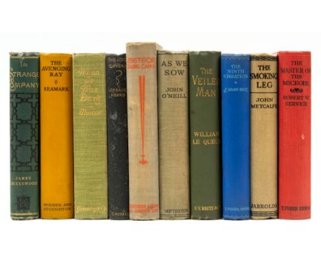 Service (Robert W.) The Master of the Microbe, 1926 &sect; Beck (L. Adams) The Ninth Vibration, ownership inscription on endp