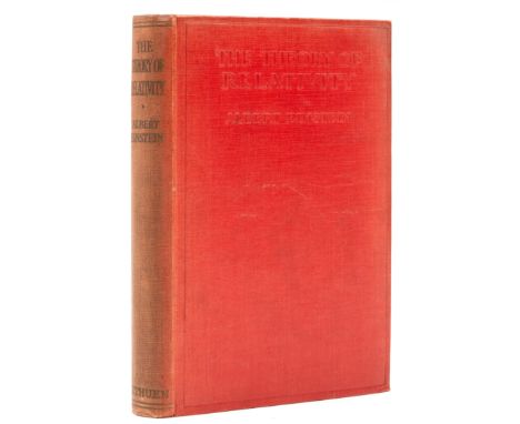 Einstein (Albert) The Theory of Relativity, The Special &amp; General Theory, translated by Robert W. Lawson, first edition i