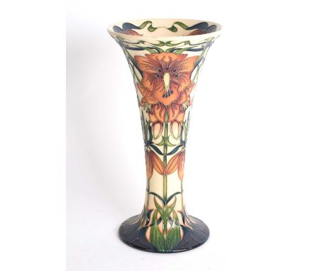 A contemporary Moorcroft 'Monarch's Crown' vase designed by Rachel Bishop, numbered edition '79', dated 2013, impressed and p