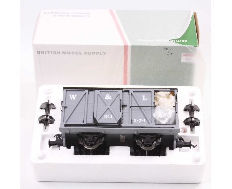 BMS Accucraft RS19-6A, W &amp; L Brake van, light grey with both sets of wheels/axles for two gauges (M-BM). Instructions