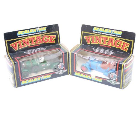 Scalextric slot cars "The Vintage Collection" 2 boxed models to include, C305 Bentley 4.5 litre in British racing green, and 