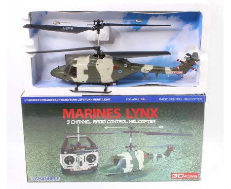 Marine Lynx 3 Channel Radio Controlled Helicopter, housed in the original box 