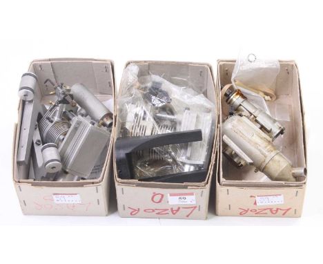 Collection of various radio-controlled aircraft Nitro engines, 3 examples to include 2 Laser 4-Stroke Engines and a loose OS 