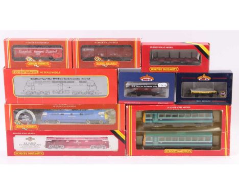 Seven Hornby &amp; two Bachmann items: R867 Pacer 2-car Railbus Provincial Sector (E-BE); R863 D1780 diesel (E-BF-G); R778 cl