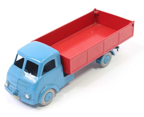 Mercury No.91/1 diecast large scale model of a tipper truck, comprising blue cab and chassis with matching hubs and red tippe