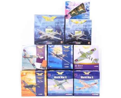 9 various boxed Corgi Aviation Archive mixed scale boxed aircraft group, all appear as issued in original packaging, referenc