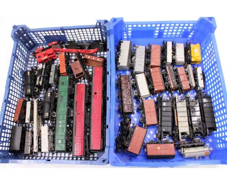 40 various kit built and adapted 00 Gauge rolling stock, various manufacturers to include Blue Circle Cement Hopper, Esso Tan