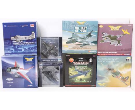 Corgi Aviation Archive and Sky Max Models mixed scale diecast aircraft group, 8 examples, all in original packaging, examples