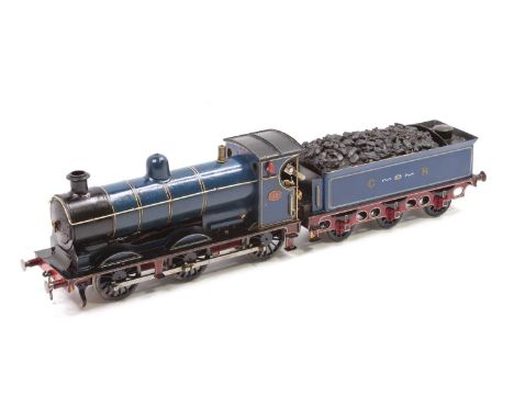 Tom Barrett Gauge 1 10mm scale spirit fired live steam model of a Caledonian Railway CR No.33 4F locomotive and tender, finis