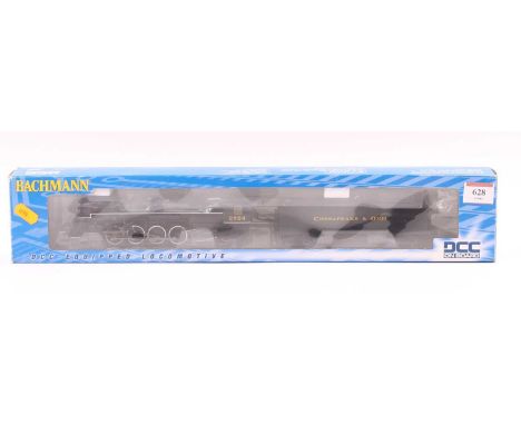 Bachmann H0 gauge item 50904 2-8-4 Berkshire loco with tender Chesapeake &amp; Ohio no. 2724 black with gold lettering. DCC ‘