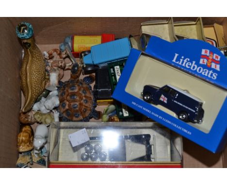 Wade Whimsies, variety animals; Days Gone By boxed vehicles, etc (1 box)