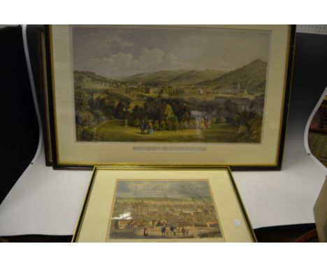 Pictures and Prints - 'Valley of The Don' , framed lithograph print , published by W. Ibbitt, dated 1856, 56.5cm x 86.5cm ; o