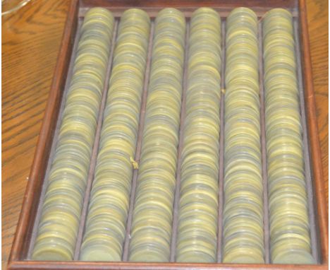 A set of jade coloured poker chips