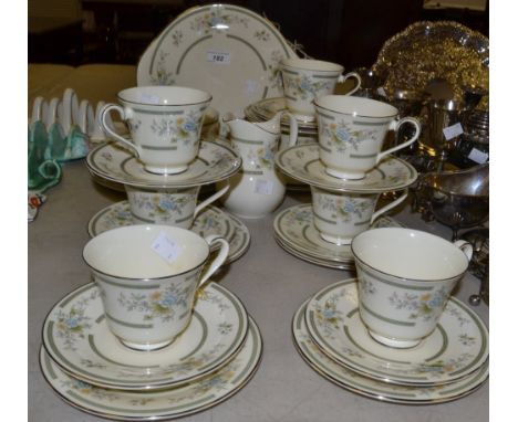 A Royal Doulton Adrienne pattern part tea service