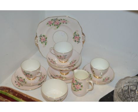 An Old Royal part tea service, decorated with Apple Blossom 