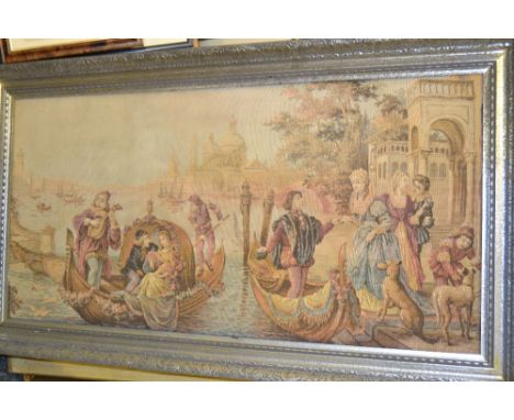 A 20th century Brussels tapestry , depicting a 16th century Venetian Capriccio