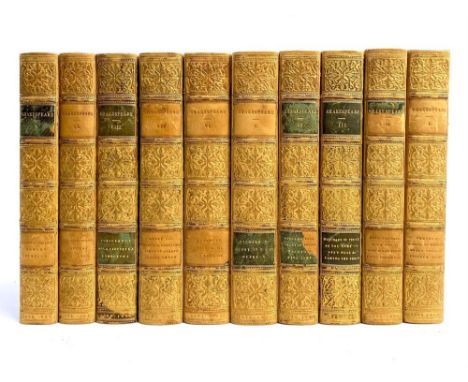 SHAKESPEARE, William. The Plays and Poems, "Wreath Edition", Volumes 1-10 [of 11], preface by Samuel Johnson, 8vo, contempora