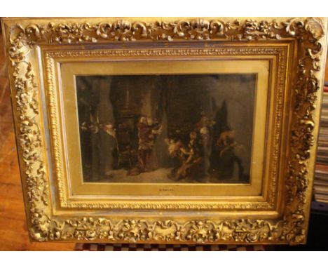 Giovanni Battista Salva (19th century) Sketch for the Expulsion of the Moors from Valencia, inscribed verso and dated 1872, o