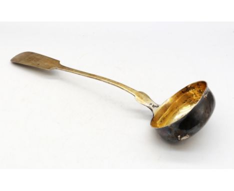 "750" stamped Silver Engraved Soup Ladle  The Soup Ladle is engraved with what looks like "T.C.J.J. C.5.Febr. 1828". The Soup