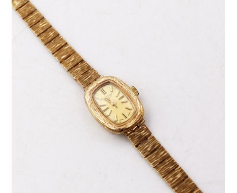 Vintage Ladies 9ct Gold Rotary Watch with 9ct Gold Watch Bracelet Boxed  The Watch face is hallmarked "375" for 9ct Gold and 