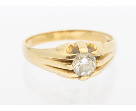 14ct Gold approx. 0.80ct Solitaire Cubic Zirconia Ring. The Ring is hallmarked "585" for 14ct Gold.  Ring Size Y. Total Gross