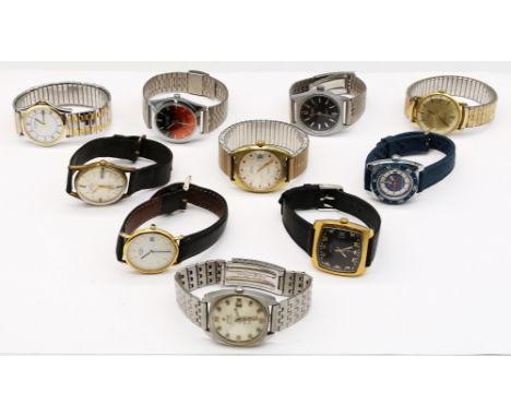 Selection of Ten Vintage and Modern Watches.  To include two Buler Watches, a Timex and three Rotary Watches.  There is a mix