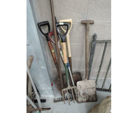 A small selection of garden tools