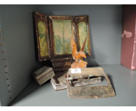 A selection of vintage wood and trinket boxes