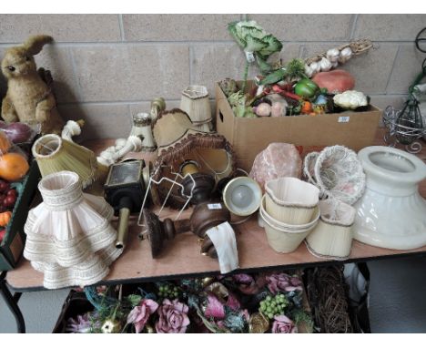 A selection of vintage light fittings