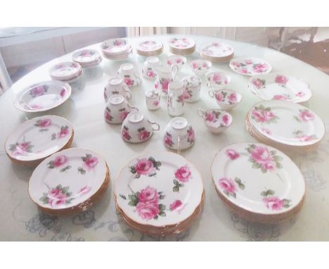 A Hammersley & Co. part tea and cake service retailed by T. Goode & Co., South Audley Street, Grosvenor Square, London; six l