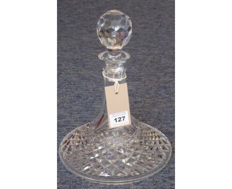 A fine hand-cut Waterford Crystal ship's decanter (signed), 25cm high 