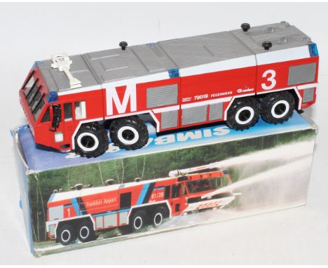 An NZG No. 345 1/50 scale boxed model of a Simba 8x8 Rosenbauer airport crash fire tender, housed in the original card box