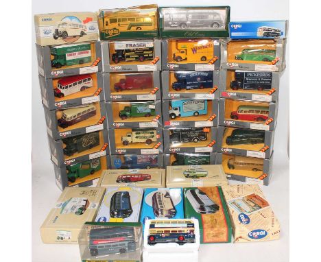 A large quantity of 33 boxed, mainly Corgi Classic models, includes many Bedford O series Pantechnicon vans, examples include