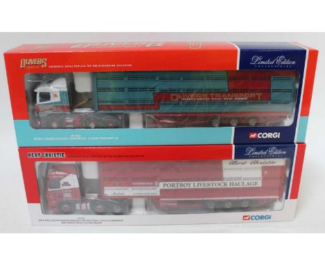 A Corgi Toys Hauliers of Renown 1/50 scale livestock transporter diecast group, two boxed as issued examples to include Ref. 