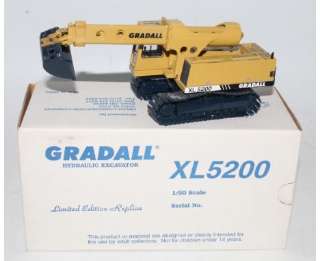 A Gradall limited edition 1/50 scale replica of a Gradall XL5200 telescopic hydraulic excavator, serial number 522215 housed 