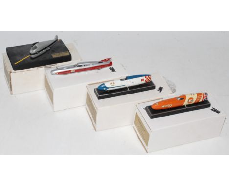 A Pandora Models 1/43 scale white metal and resin kit built race car group to include a Triumph Thunderbird Pan 6, Triumph Gy